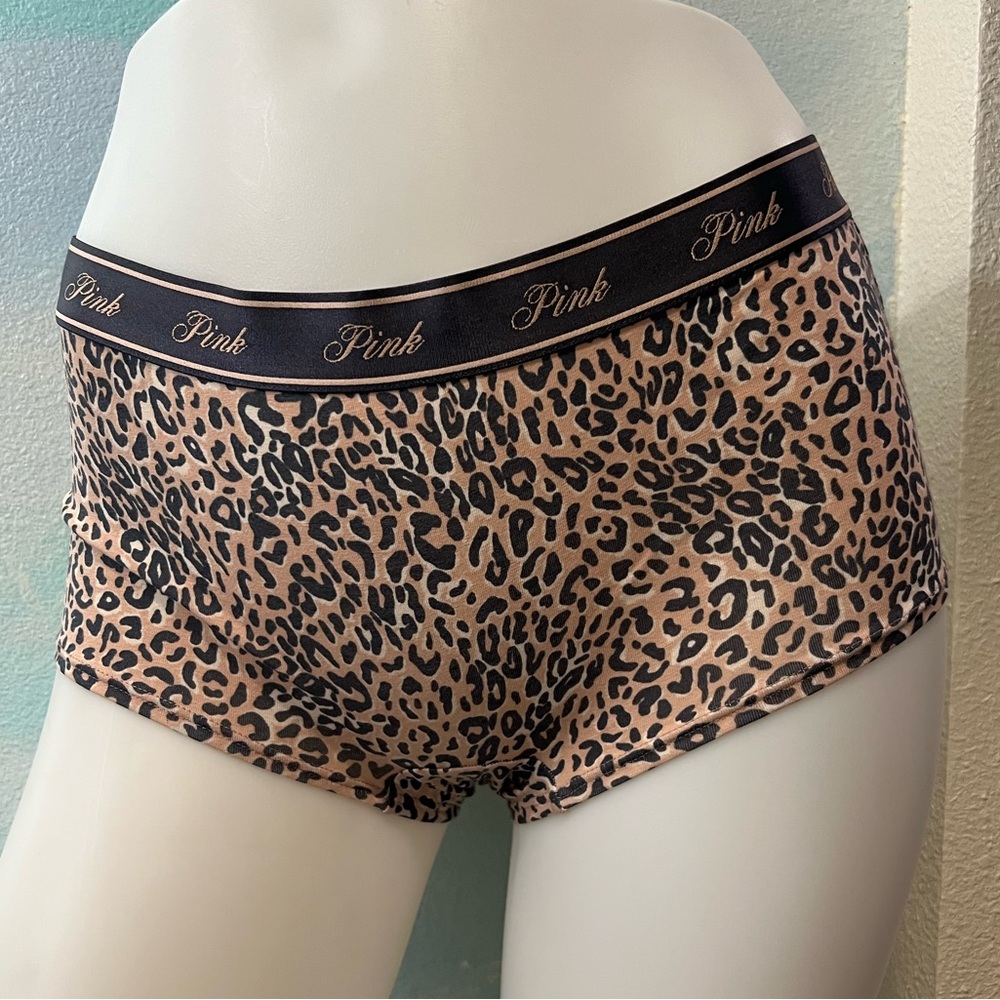 NWT PINK Leopard Print Boyshort / Boxer Panties